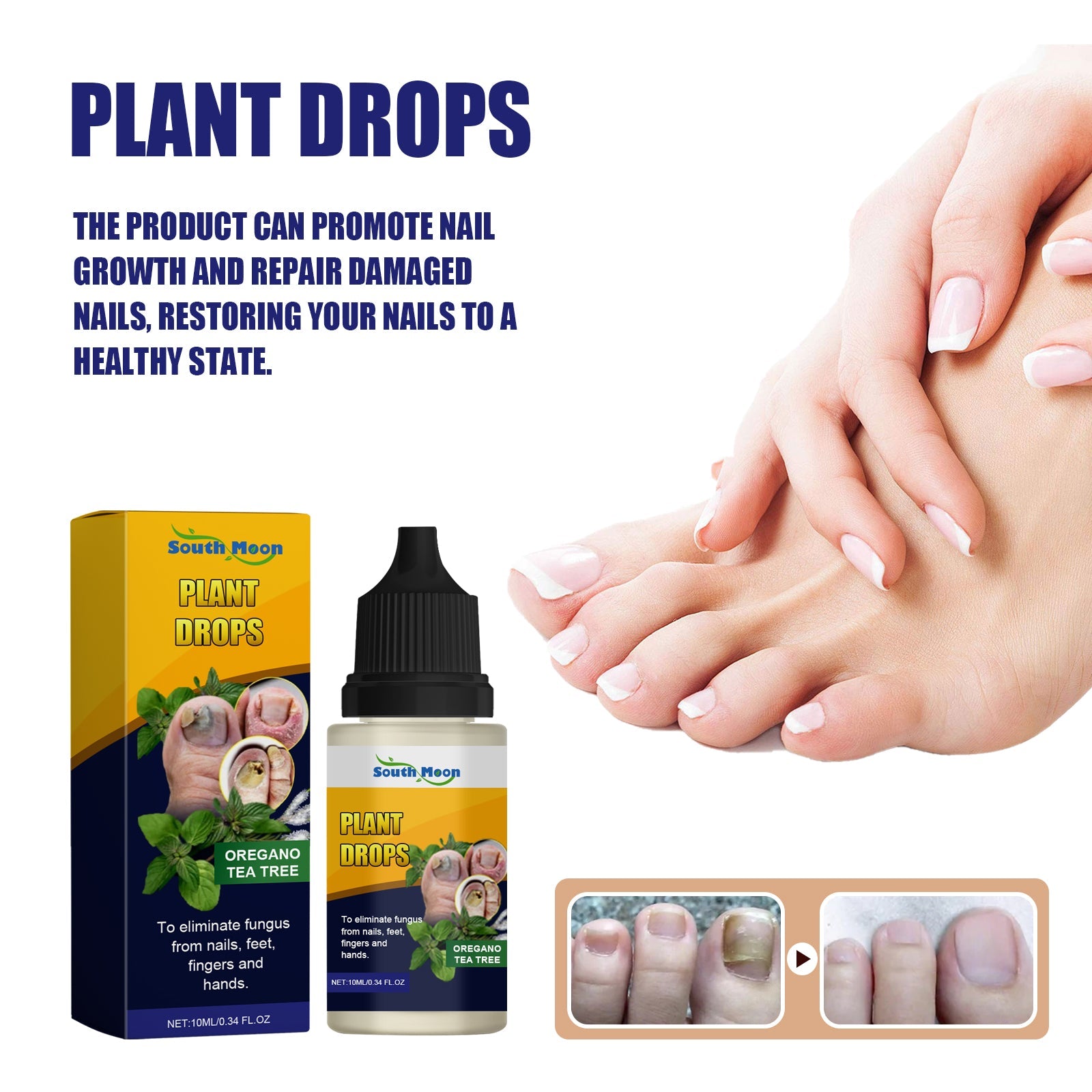 Plant Drops, Repair Extremities Soft Thickening Light Armour Moist Clean Fingernails Detailer - Korvel