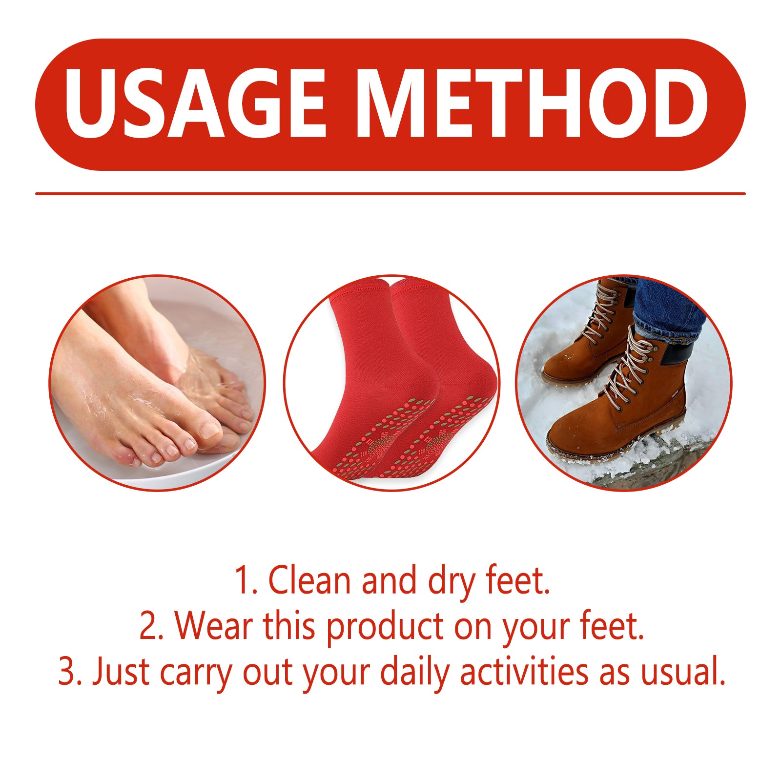 Self-Heating Massage Socks, Winter Outdoor Sports Wind And Cold Foot Care Massage Socks - Korvel