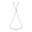 14k White Gold Smooth Curved Bar Lariat Bracelet