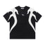 Color Block Applique Embroidery Flame Short Sleeve T-Shirt High Street Design Creative Abstract Casual Tee Men - Korvel
