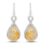 Boucles d'oreilles en argent sterling avec rutile doré de 10,04 carats et topaze blanche