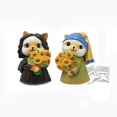 Cat Girl Aromatherapy Clip Decoration Resin Car Air Conditioning Air Outlet Aromatherapy - Korvel