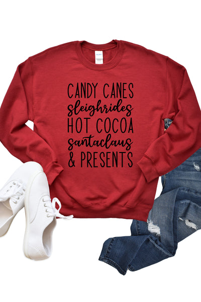 Candy Canes & Presents Unisex Sweatshirt