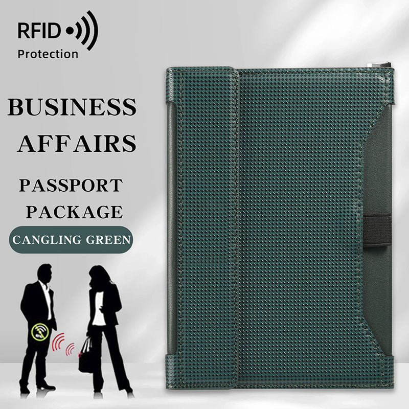 Funda de Pasaporte de Gran Capacidad y Estilo con Características Antirrobo