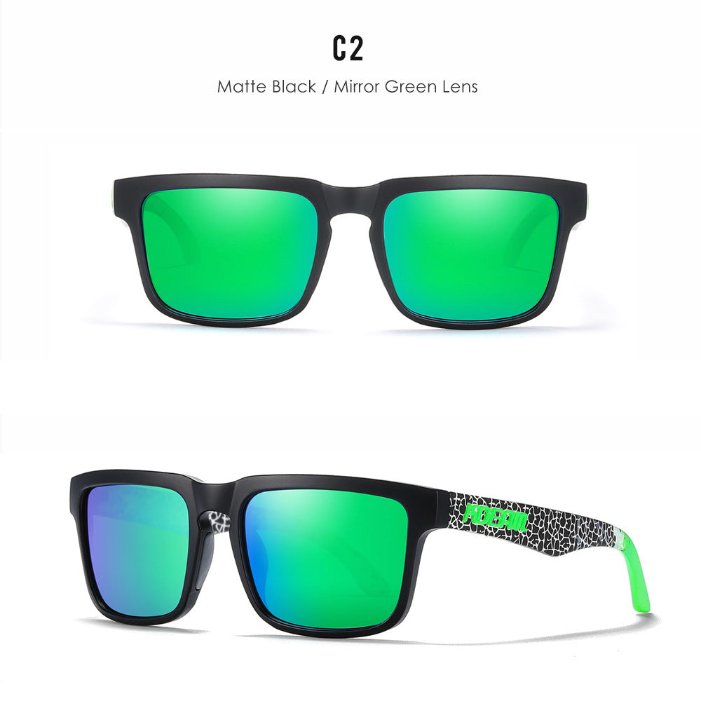 Classic polarized sunglasses for men and women ultra light driving glasses colorful real film sunglasses - Korvel