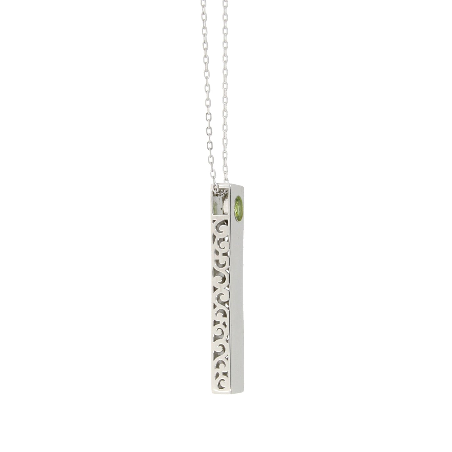 Pendentif de mode en péridot véritable en argent sterling