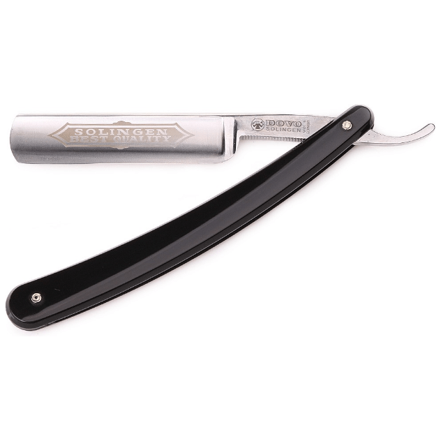 Dovo 5/8" Navaja Recta de Acero Carbono - Celuloide Negro