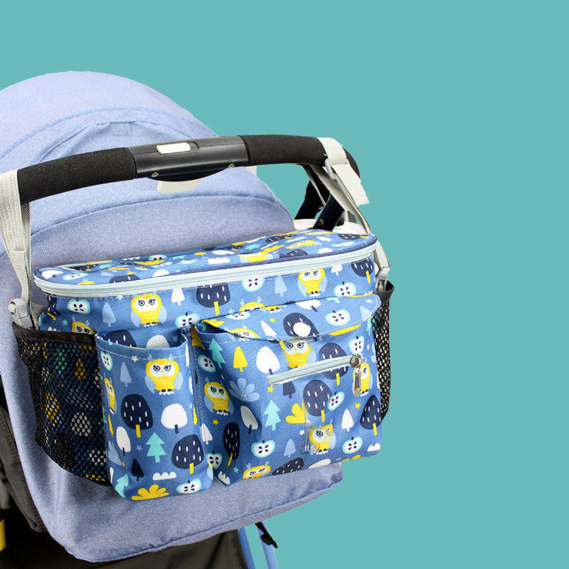 Organisateur de poussette pour bébé ajustable avec grande capacité