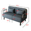 55″ Convertible Chair Bed Tri-Fold Sofa Bed with Adjustable Backrest & Pillow - Korvel
