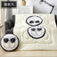 40cm Multifunction Cartoon Cool Cat Plush Round Portable Cushion Blanket Air Conditioning Quilt Throw Pillows for Car Sofa - Korvel