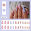 Finished manicure patches, wearable nails, drop-shaped manicure patches, contrasting color combinations - Korvel