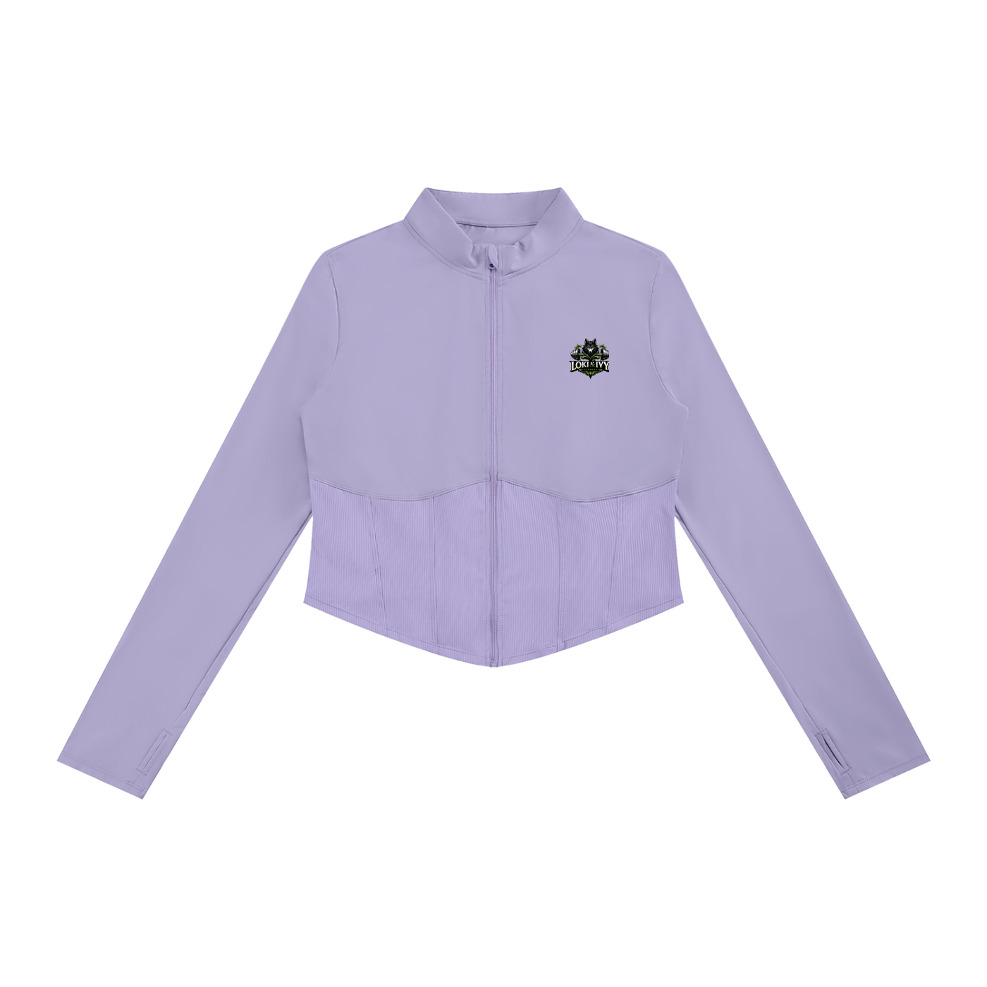 Chaqueta de yoga de ajuste slim con cremallera completa para mujer Loki & Ivy