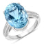 8.84 Carat Aquamarine and Diamond 14K White Gold Ring