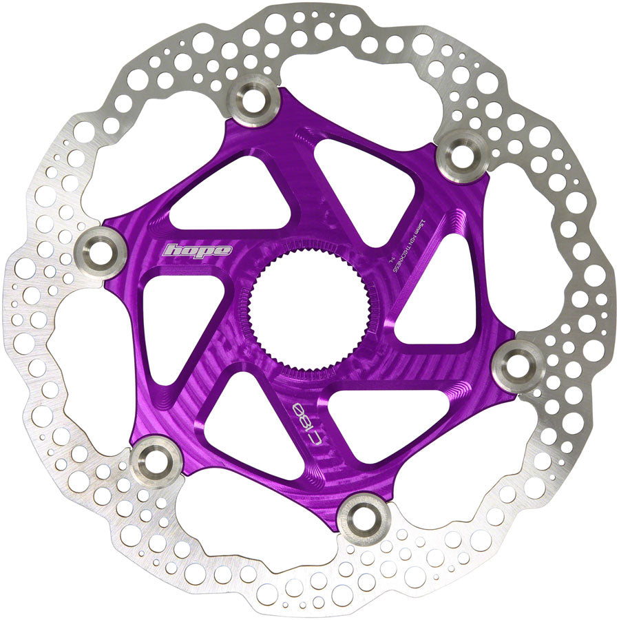 Rotors de frein à disque flottants Hope MTB - 180 mm Violet