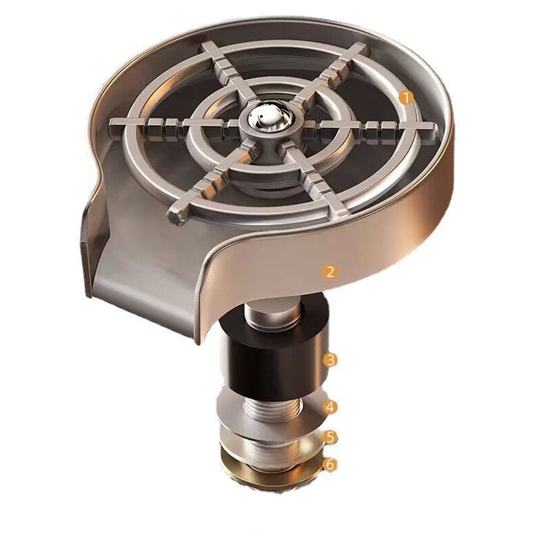 Bar counter commercial cup washer nozzle small sink stainless steel washer household automatic high-pressure cup washer - Korvel