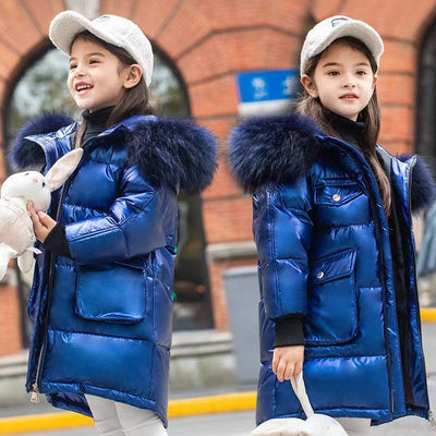 Veste matelassée en coton brillant pour enfants