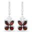 Boucles d'oreilles en argent sterling .925 avec grenat véritable de 2,60 carats