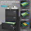 Filing Cabinet Lateral File Cabinet 3 Drawer Blcak Locking Metal File Cabinets Three Drawer - Korvel