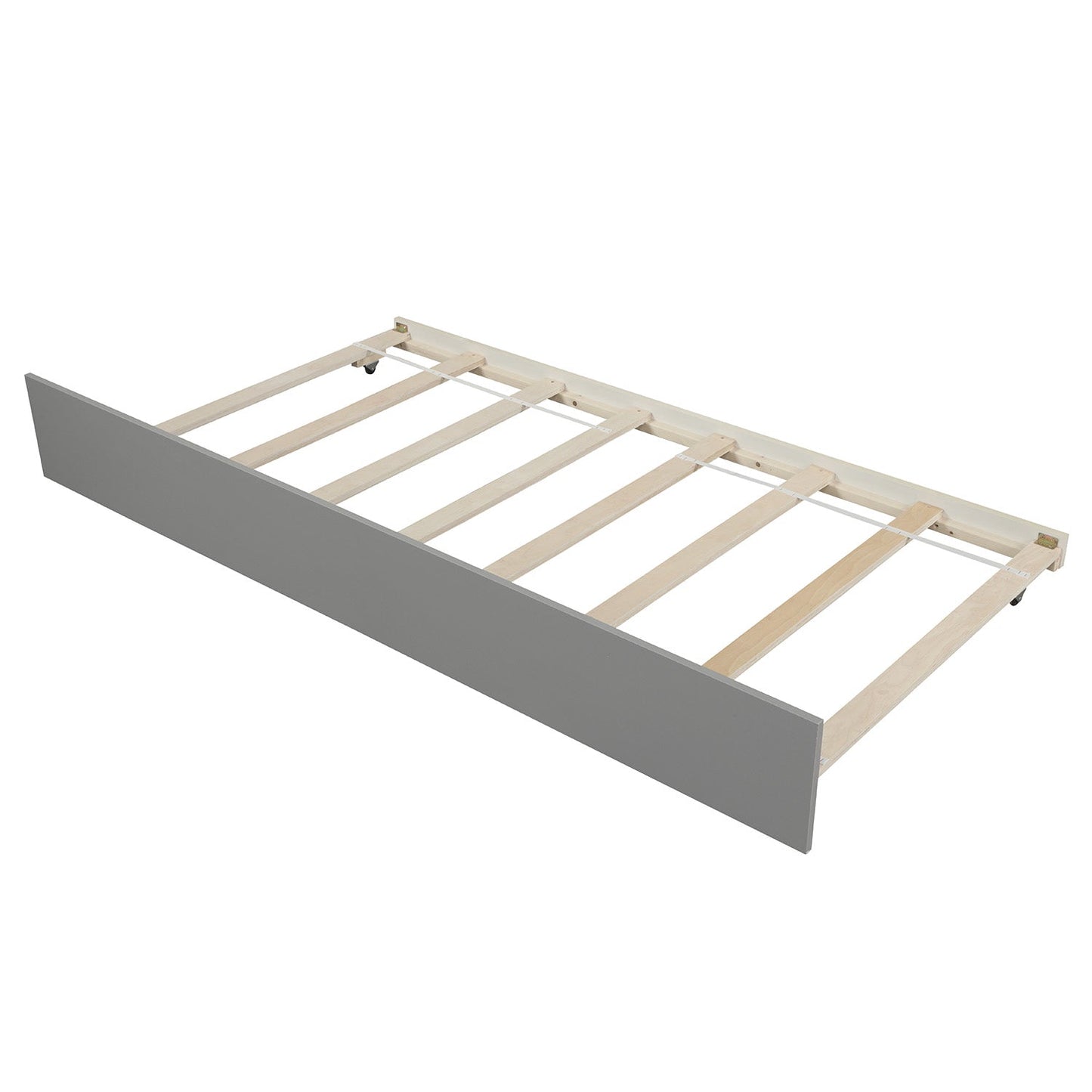 Twin size Platform Bed with Trundle Gray - Korvel