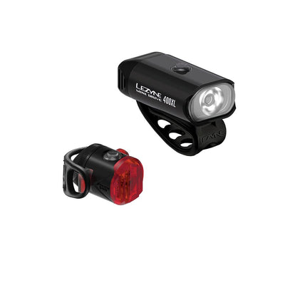 Lezyne Mini Drive 400XL & Femto USB Light Set - Black