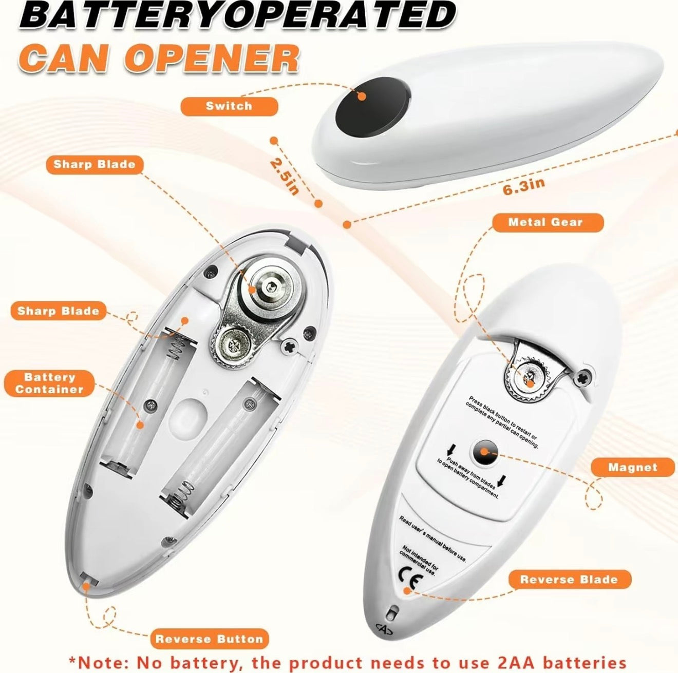 CanEase Auto Opener - Effortless One-Touch Can Opening