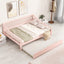 Full Size Pink Daybed with Trundle and Support Legs