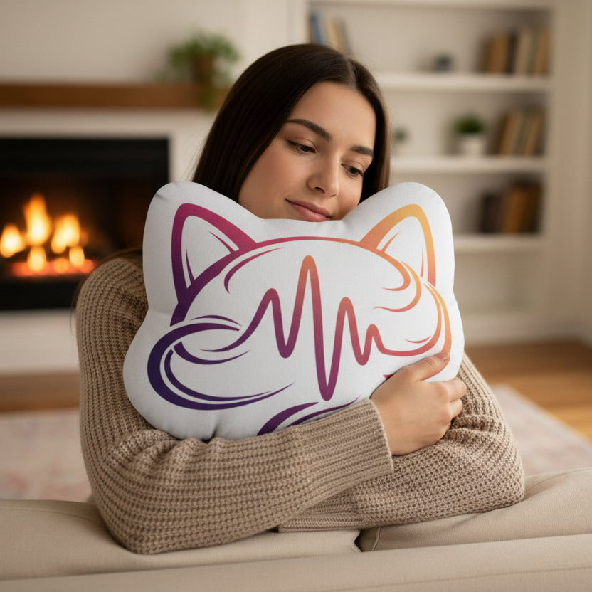 EpilepticAL Brain Cat Pillow - Unique Symbolic Decor