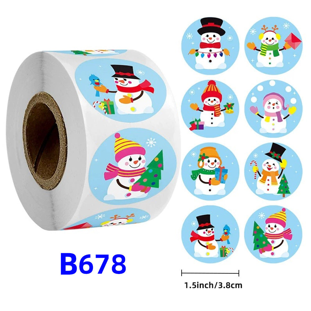 Christmas gift stickers decorative sealing sticker Merry Christmas Reward Self-adhesive labels Children's Day party - Korvel