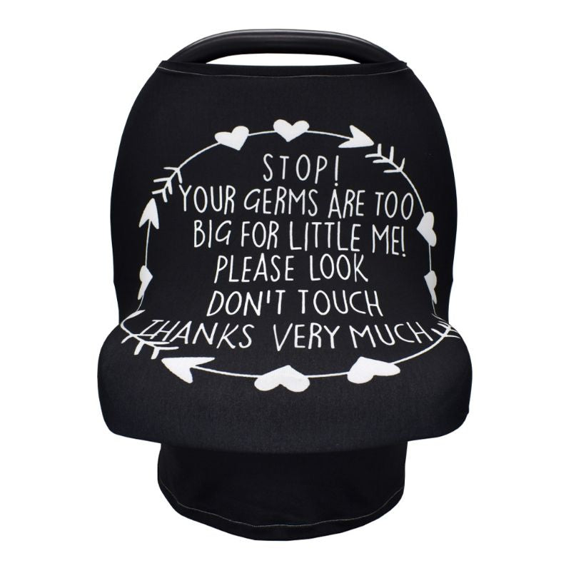 Premium Nursing Cover & Car Seat Cover with Safety Sign