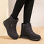 Bottes de cheville imperméables élégantes pour femmes - Talons plats