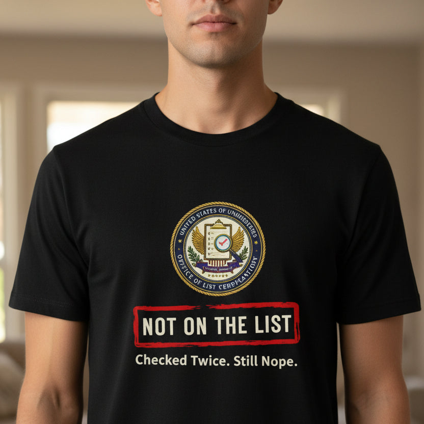 NOT ON THE LIST T-Shirt | United States of Unbothered
