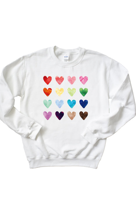 Colorful Hearts Cozy Sweatshirt - Korvel