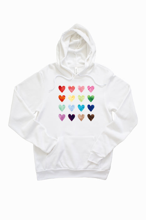 Colorful Hearts Unisex Hoodie