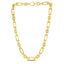 Collier en Chaîne en Liens Ovales en Papier Clips Alternés en Or Jaune 14k