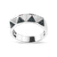 Anillo de banda piramidal de diamante azul en oro blanco de 14K - Talla 7