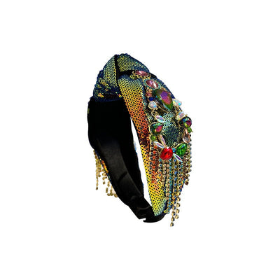 Retro and fashionable inlaid colored drill bit hoop - Korvel
