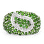 5.18 Carat Genuine Chrome Diopside Sterling Silver Engagement Ring