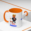 Taza de café de acento vibrante