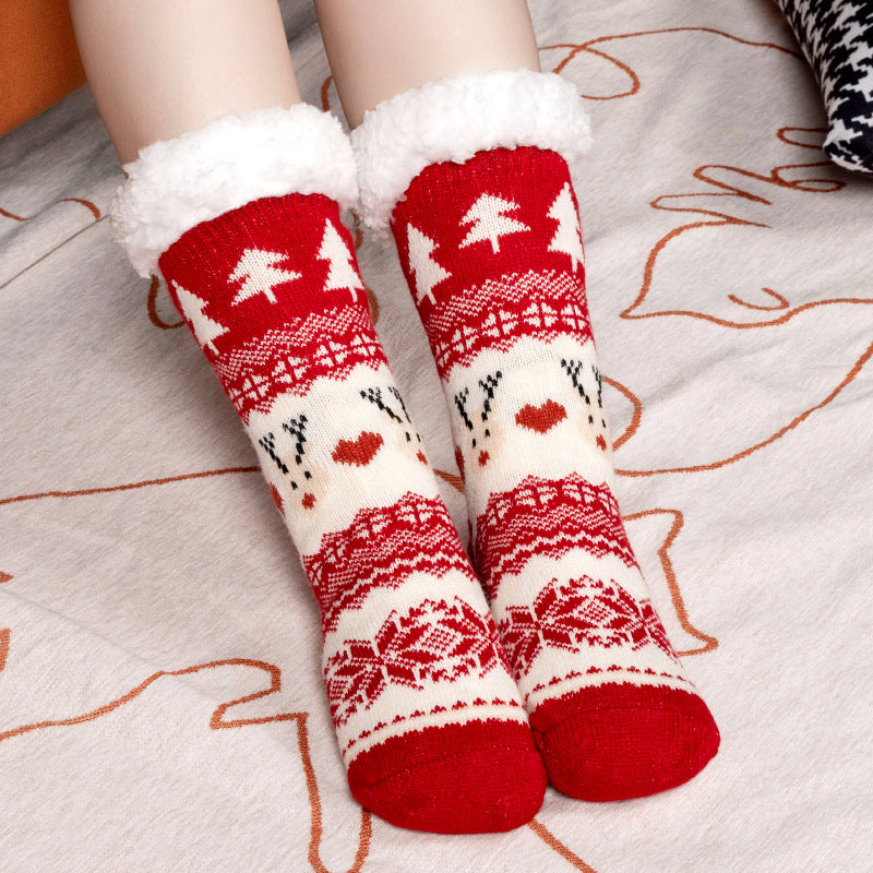 Chaussettes de Noël en peluche douces pour un confort hivernal