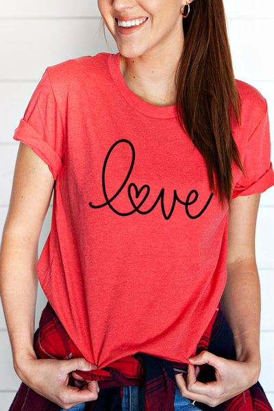 Cursive Love Baseball Training Tee - Unisex Fit - Korvel