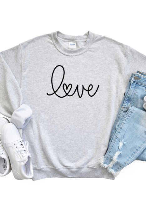 Cursive Love Cozy Sweatshirt - Korvel