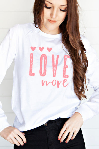 Embrace Comfort with Our Love More Long Sleeve Tee - Korvel