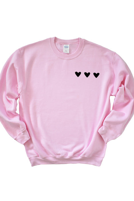 Three Hearts Pocket Sweatshirt