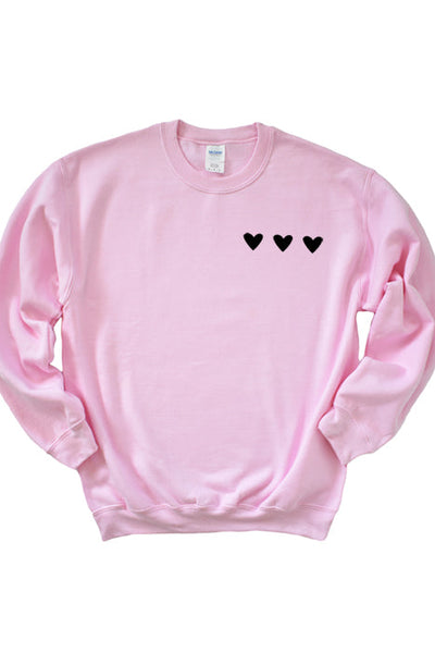 Three Hearts Pocket Sweatshirt