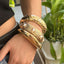 Fashionable pleated concave pearl bracelet with light luxury and metallic feel Bracelet wide face - Korvel