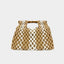 Hollow-out Bamboo-Section Handle Handwoven Small Square Bag