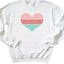 Striped Heart Cozy Sweatshirt