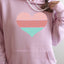Striped Heart Unisex Hoodie