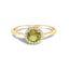 Bague Halo en Or Blanc 10K avec Améthyste Violet et Diamants