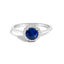 Bague Halo en Or Blanc 10K avec Améthyste Violet et Diamants